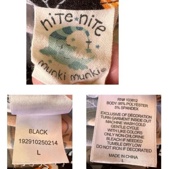 Munki Munki Halloween Pajama Top Large Short Sleeves Button Werewolf Witch Ghost - Picture 12 of 12